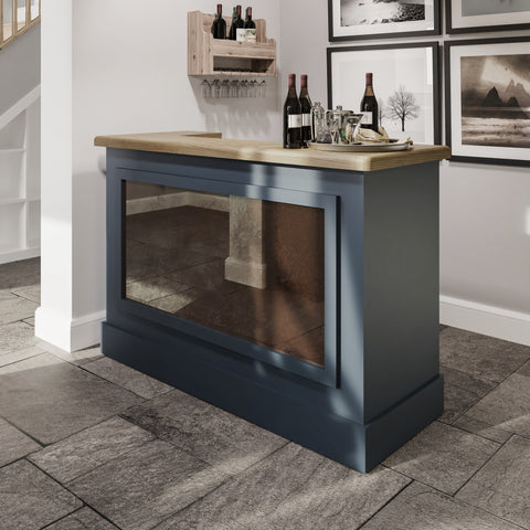 Norfolk Oak & Blue Painted Bar