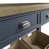 Norfolk Oak & Blue Painted Console Table