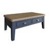 Norfolk Oak & Blue Painted Coffee Table - 4 Drawer