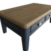 Norfolk Oak & Blue Painted Coffee Table - 4 Drawer