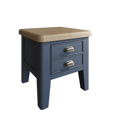 Norfolk Oak & Blue Painted Lamp Table