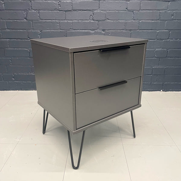 Hong Kong 2 Drawer Bedside With Wireless Charging - Showroom Clearance