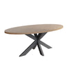 Havana Industrial Oak Dining Table - 2m Oval Dining Table