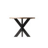 Havana Industrial Oak Dining Table - 2m Oval Dining Table