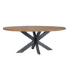 Havana Industrial Oak Dining Table - 2m Oval Dining Table