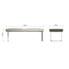 Sloane Oak & Chrome Dining Bench - 1.4m