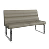 Sloane Oak & Chrome Dining Bench - 1.4m High Back