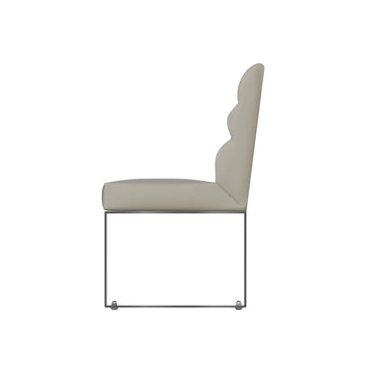 Sloane Oak & Chrome Dining Bench - 1.4m High Back