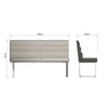 Sloane Oak & Chrome Dining Bench - 1.4m High Back