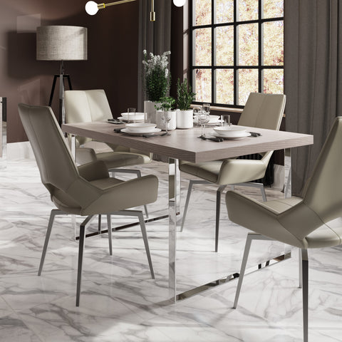 Sloane Oak & Chrome Dining Table - 1.4m