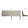 Sloane Oak & Chrome Dining Bench - 1.8m High Back