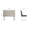 Sloane Oak & Chrome Dining Bench - 1m High Back