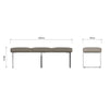 Sloane Dining 2.2m Dining Bench in Taupe