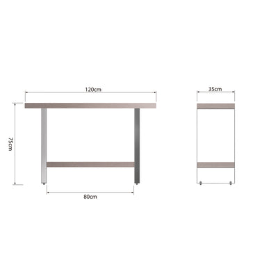 Sloane Oak & Chrome Console Table
