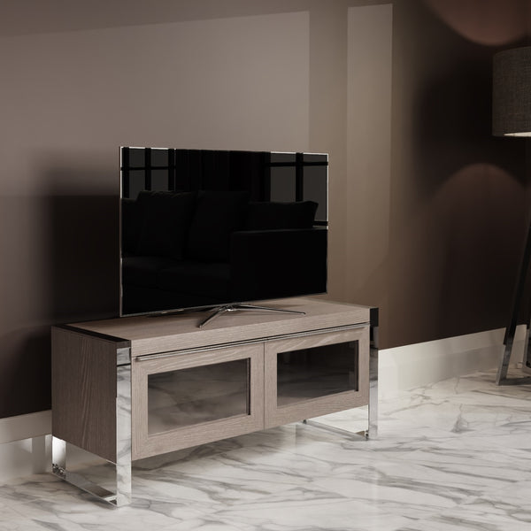 Sloane Oak & Chrome TV Unit - Small