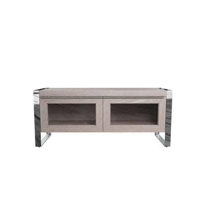 Sloane Oak & Chrome TV Unit - Small