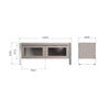 Sloane Oak & Chrome TV Unit - Small