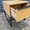 Spitalfields Industrial Oak Lamp Table - Showroom Clearance