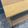 Spitalfields Industrial Oak Lamp Table - Showroom Clearance