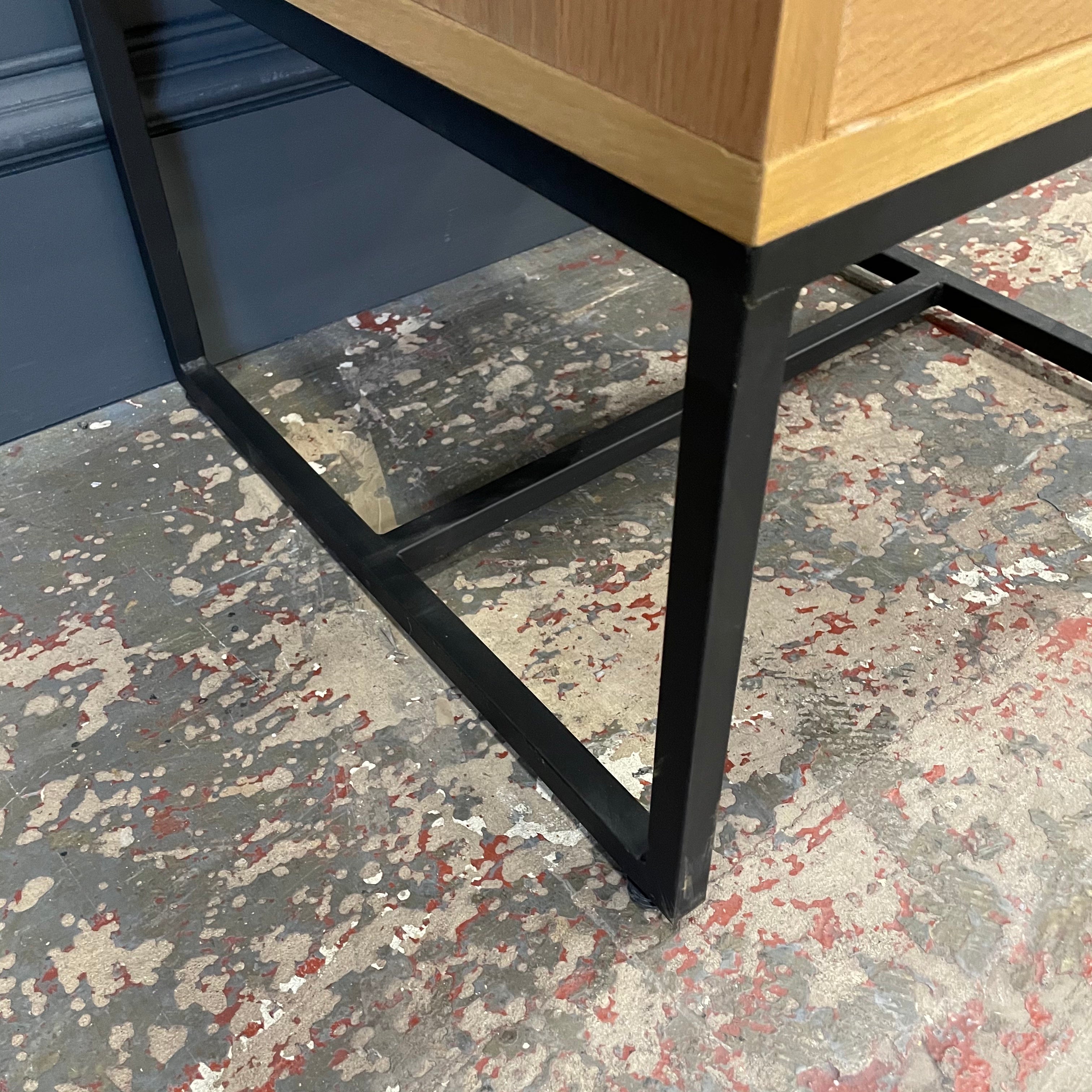 Spitalfields Industrial Oak - Lamp Table (Showroom Clearance)