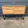 Spitalfields Industrial Oak Console Table / Sideboard - Showroom Clearance