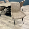 Imperia Light Concrete Style Tuff Top Extending Dining Table PLUS 6x Chairs