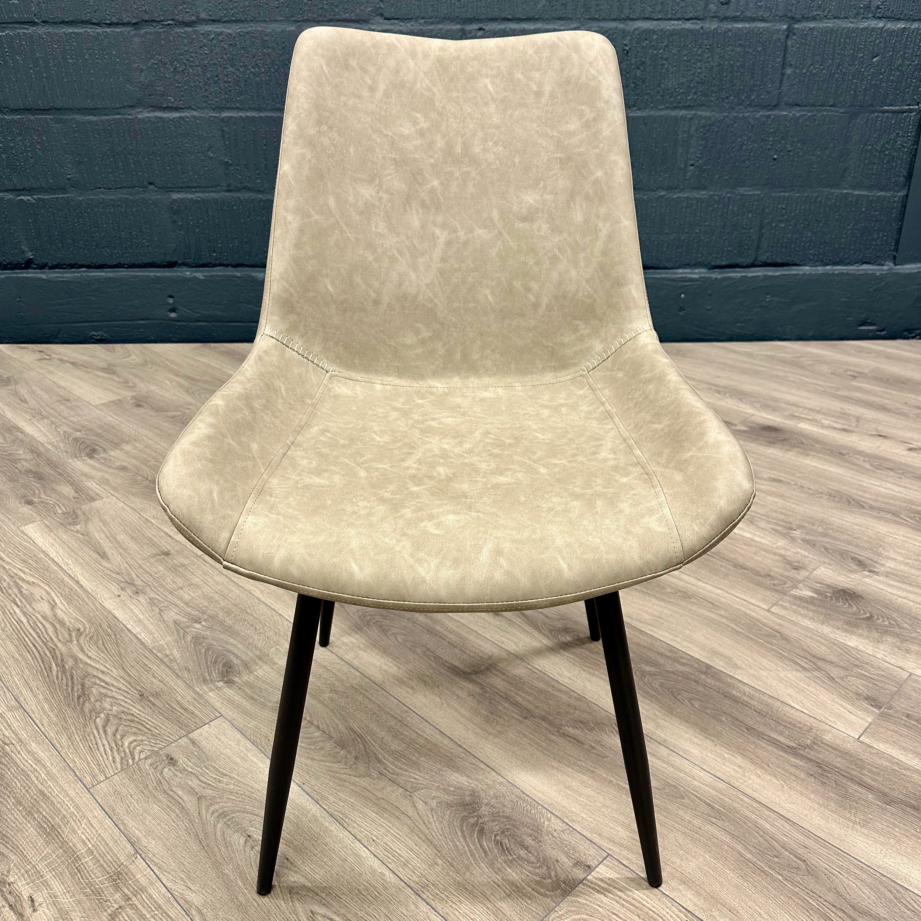 Imperia Industrial - PAIR of Grey Dining Chairs
