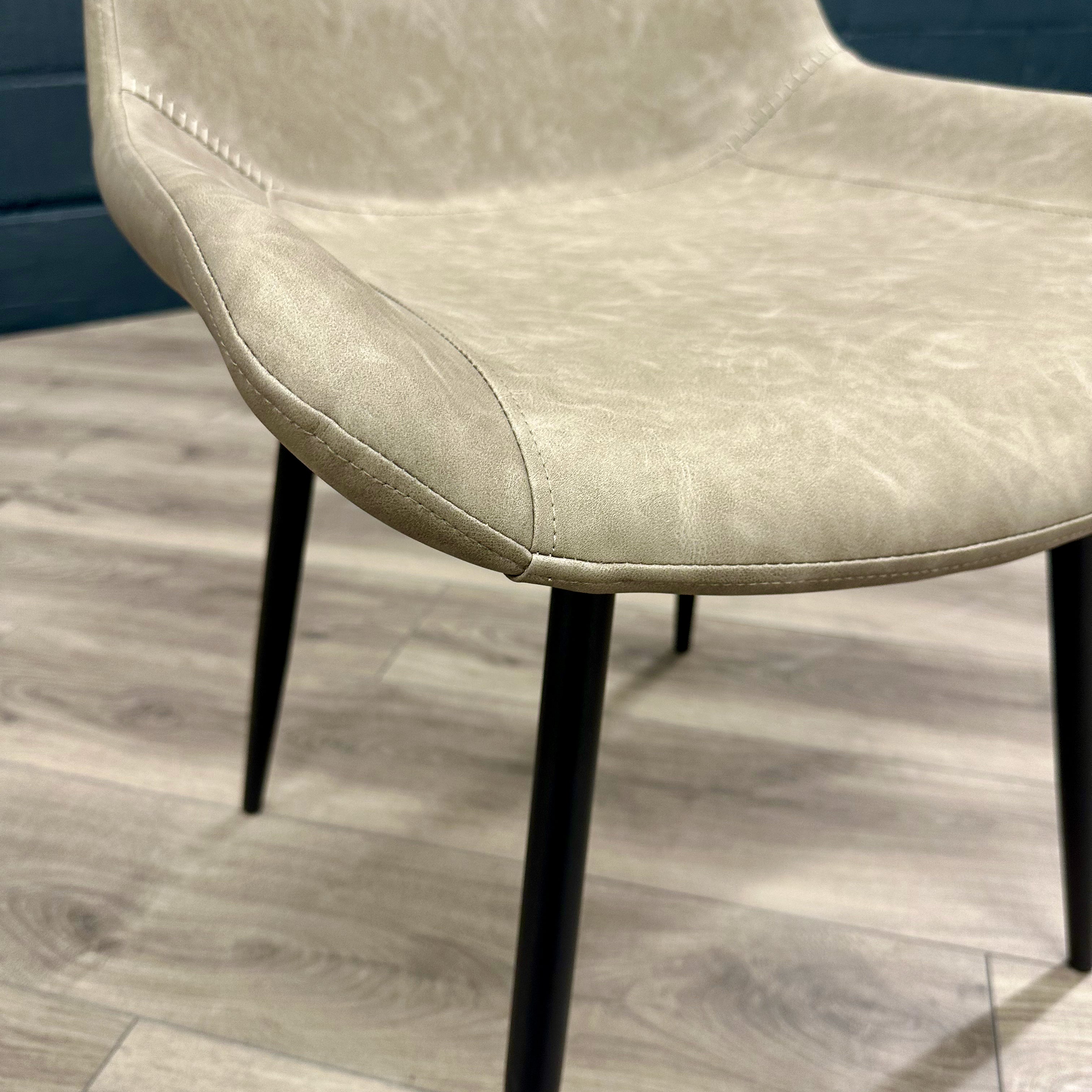 Imperia Industrial - PAIR of Grey Dining Chairs