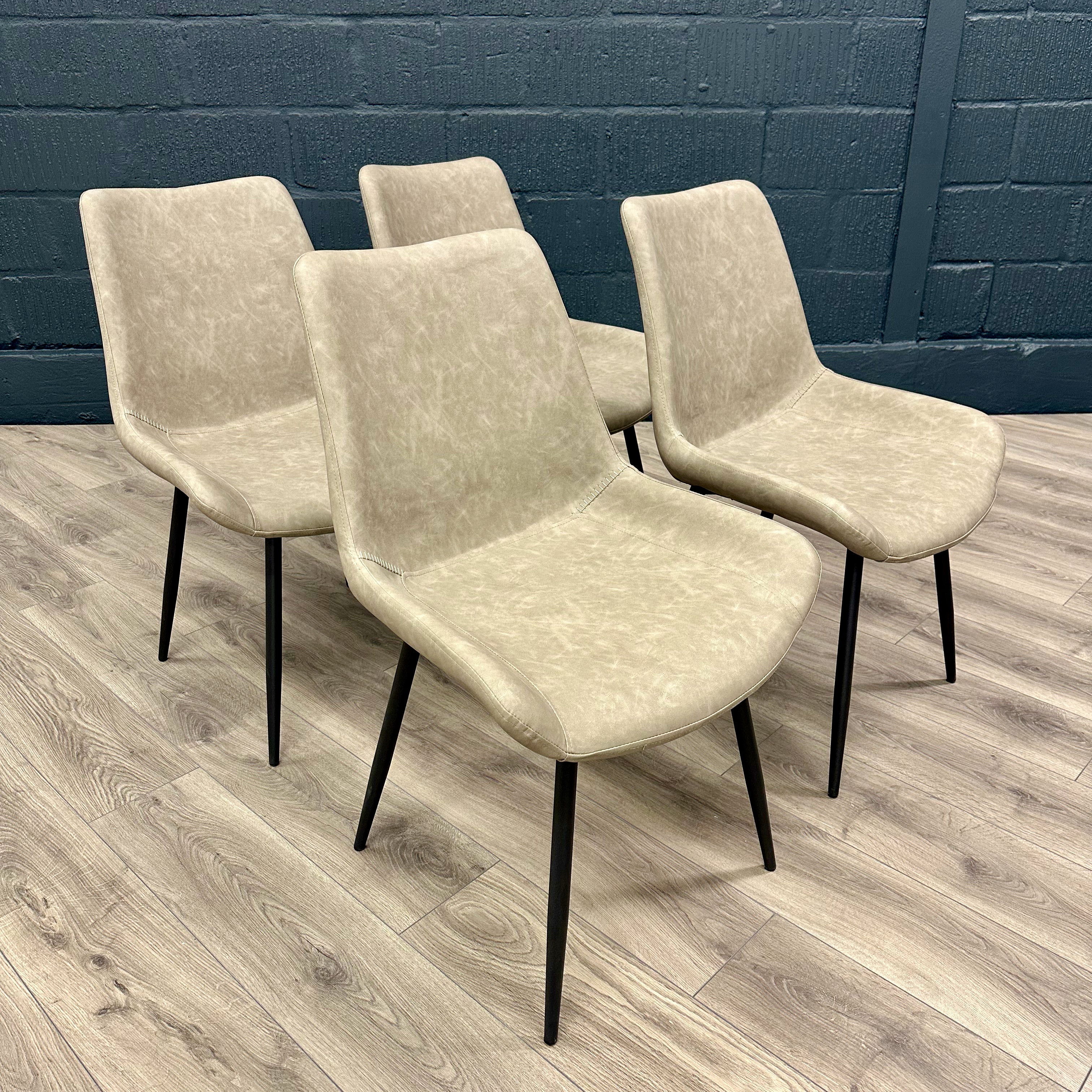 Imperia Industrial - PAIR of Grey Dining Chairs