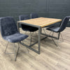 Detroit Industrial - Dining Table, PLUS 4x Luxury Chairs (Showroom Clearance)