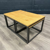 Industrial Oak - Large Nest of 3 Tables