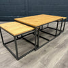 Industrial Oak - Large Nest of 3 Tables