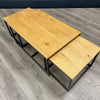 Industrial Oak - Large Nest of 3 Tables