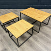 Industrial Oak - Large Nest of 3 Tables