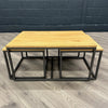 Industrial Oak - Large Nest of 3 Tables