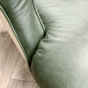 Luxury Forest Green Leather & Fabric Armchair - Showroom Clearance