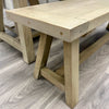 Suffolk Grey Oak - 1.6m Table, PLUS 2x Luxury Buttoned Chairs + Bench