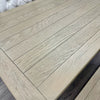 Suffolk Grey Oak - 1.6m Table, PLUS 2x Luxury Buttoned Chairs + Bench