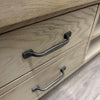 Suffolk Grey Oak - Leaner Bookcase TV Unit