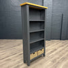 Cotswold Charcoal & Oak - Large Bookcase with Baskets (Showroom Clearance)