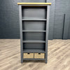 Cotswold Charcoal & Oak - Large Bookcase with Baskets