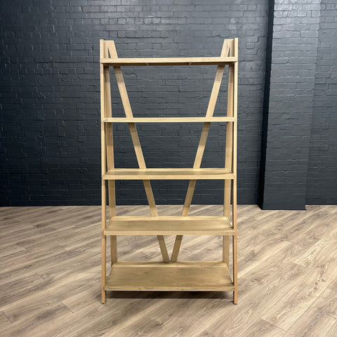 Suffolk Oak Leaner Bookcase - Large