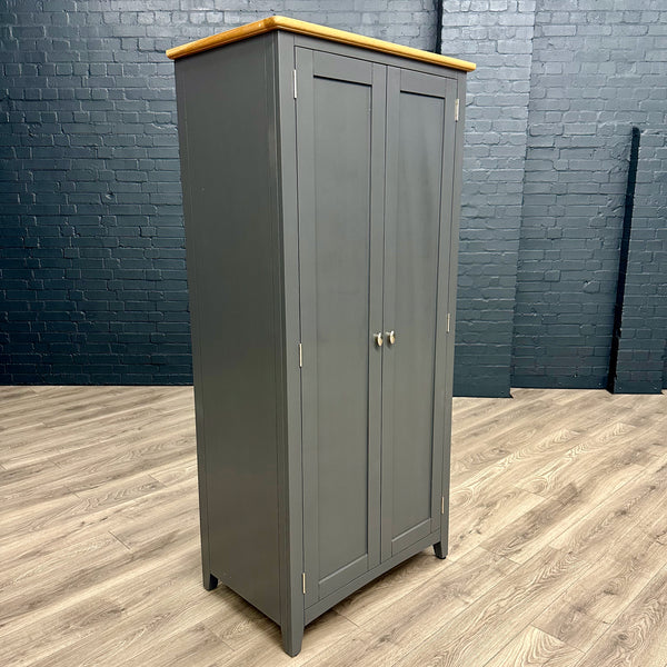 Modena Grey Painted Wardrobe - 2 Door - Showroom Clearance