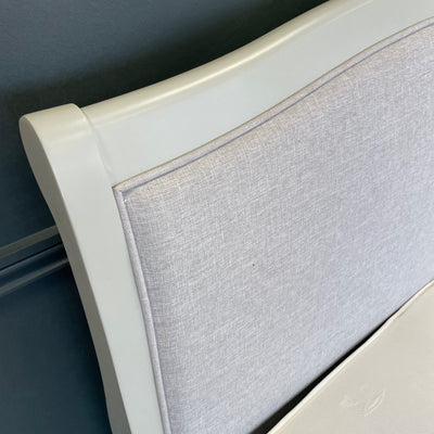 Chalford Grey Painted - Sleigh Bed with Upholstered Headboard (Showroom Clearance)