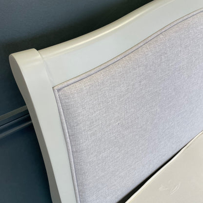 Chalford Grey Painted - Sleigh Bed with Upholstered Headboard (Showroom Clearance)