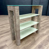 Concrete Style & Glass - Low Display Unit Bookcase