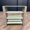 Concrete Style & Glass - Low Display Unit Bookcase
