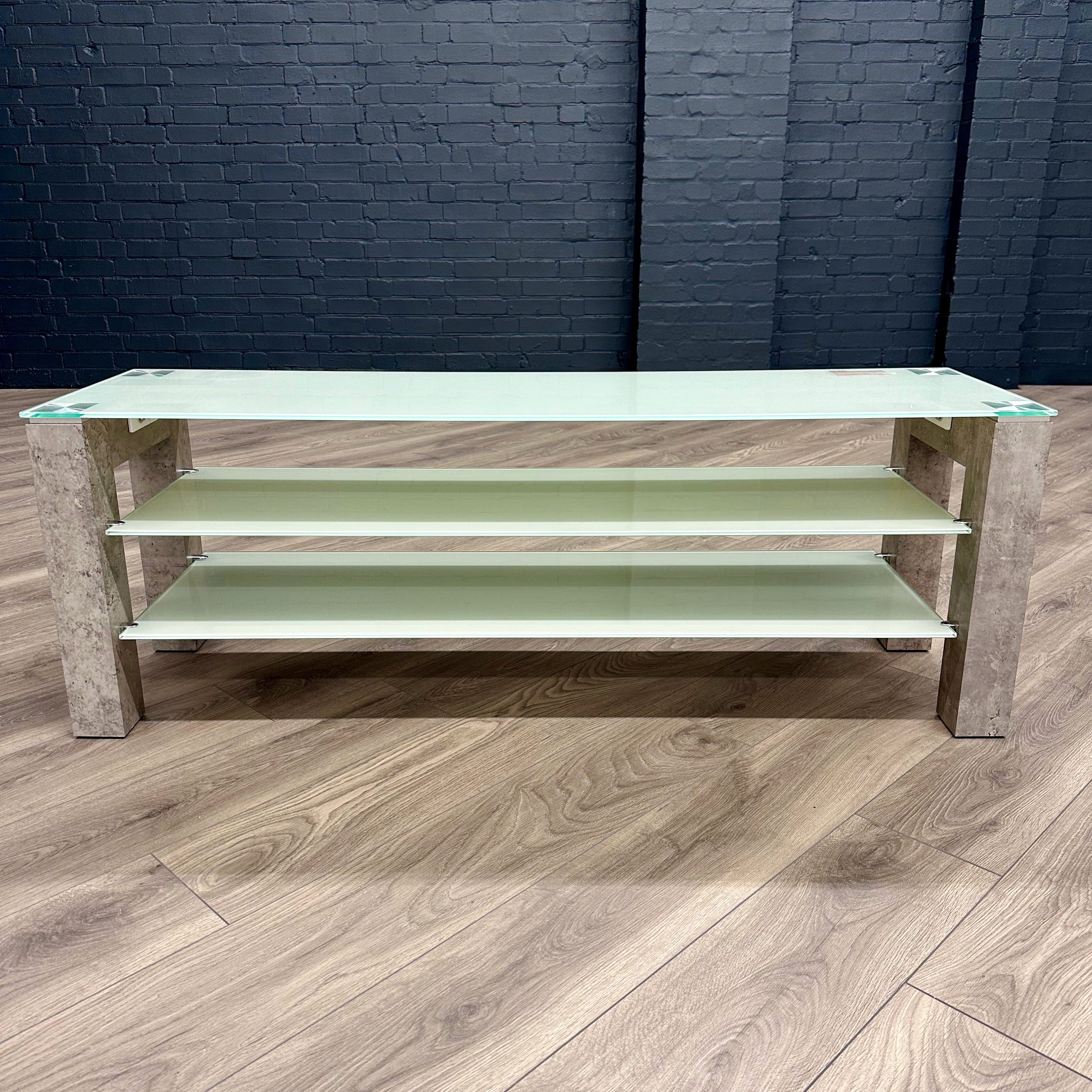 Concrete Style & Glass - Large TV Unit (140cm)