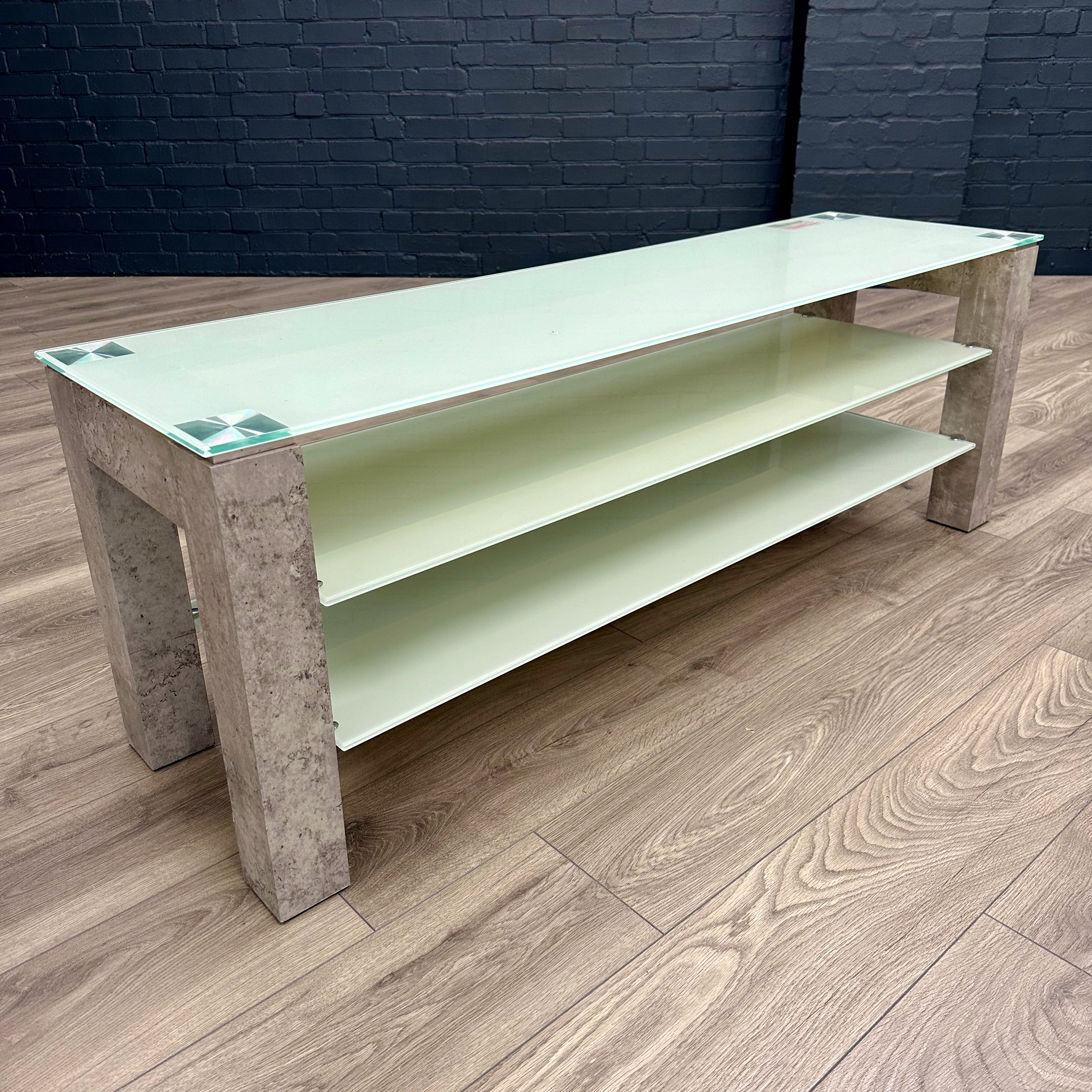 Concrete Style & Glass - Large TV Unit (140cm)