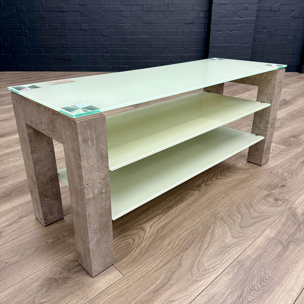 Concrete Style and Glass Standard TV Unit